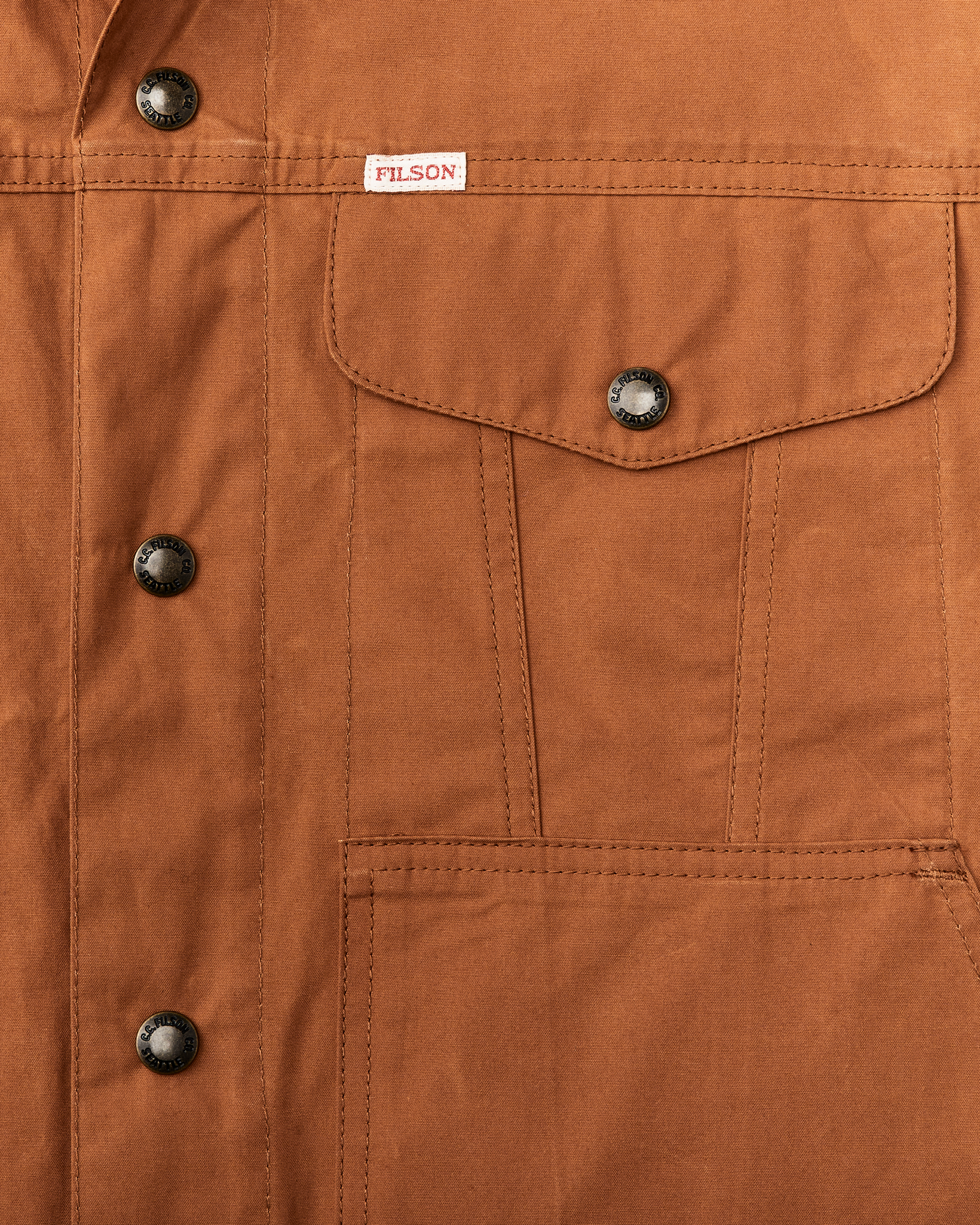 Dry Wax Short Cruiser Jacket - Bourbon - Image 3