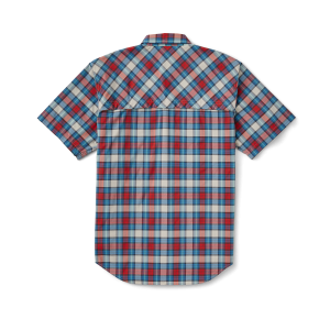 Alternative view of Twin Lakes Short Sleeve Sport Shirt - Blue Cream / Red Black