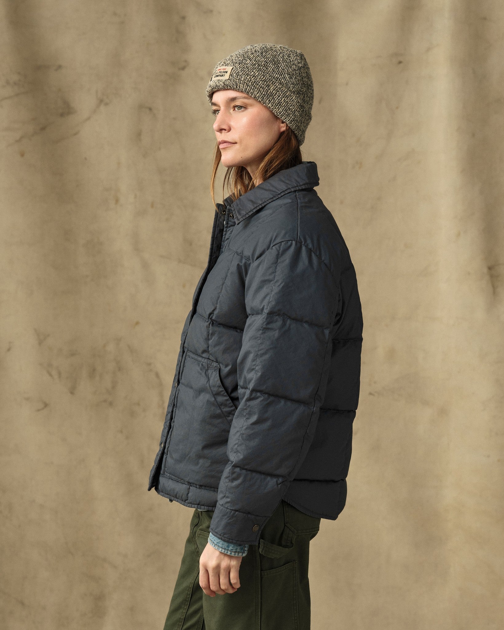 Women's Heritage Cotton Down Jacket - Bluefin - Image 3