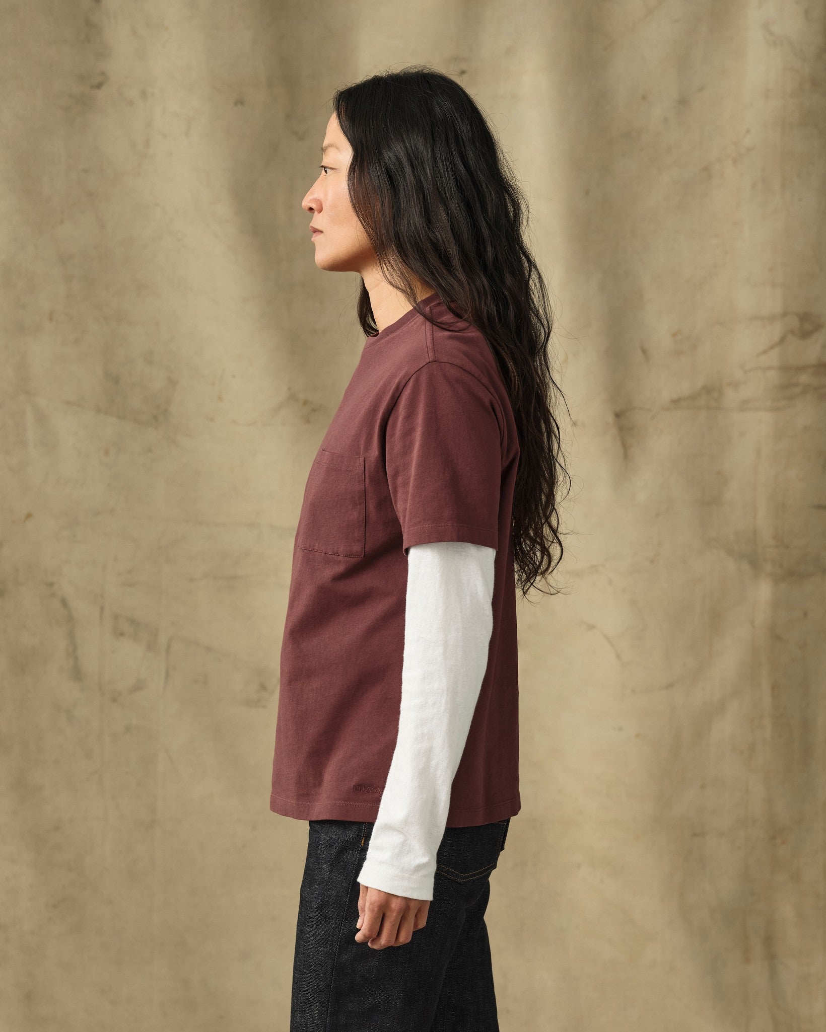 Women's Short Sleeve Pocket Tee - Loam Brown - Image 3