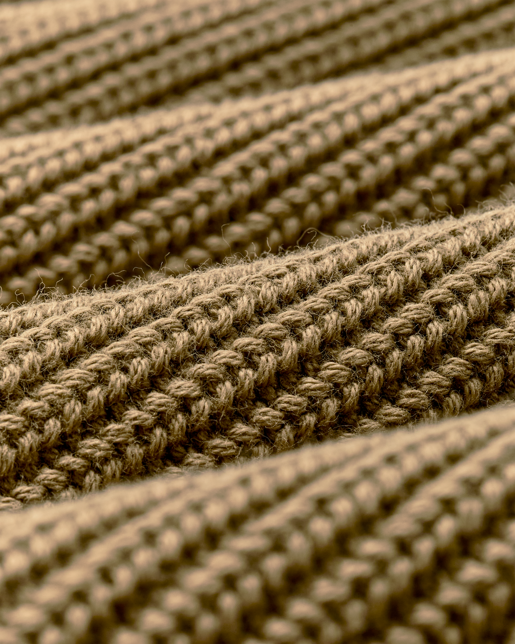 Vintage Cotton Shawl Neck Sweater - Cork - Image 7