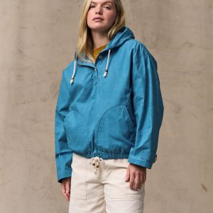 Women's Dry Wax Hooded Popover - Marine Blue