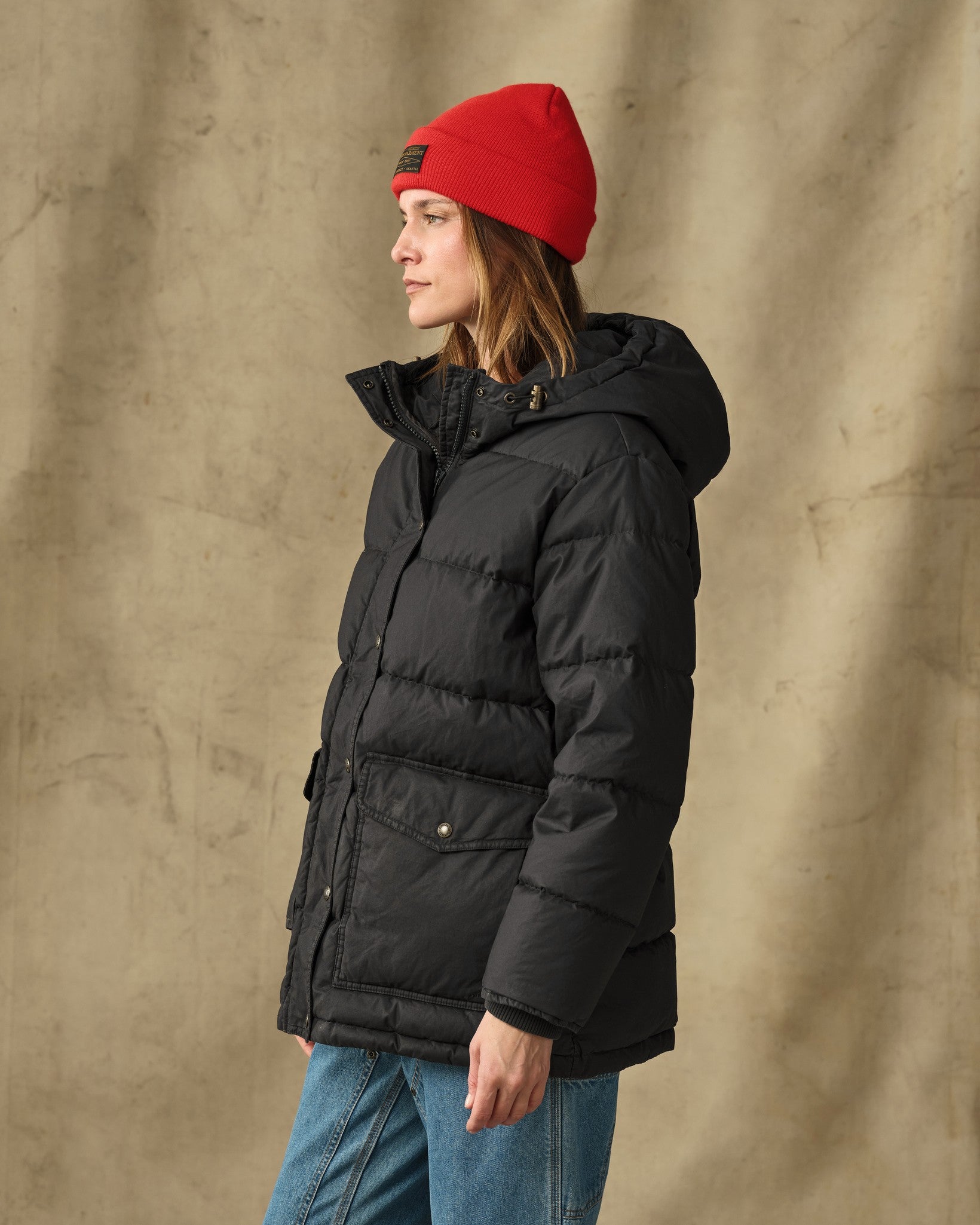 Women's Heritage Cotton Down Parka - Black - Image 6
