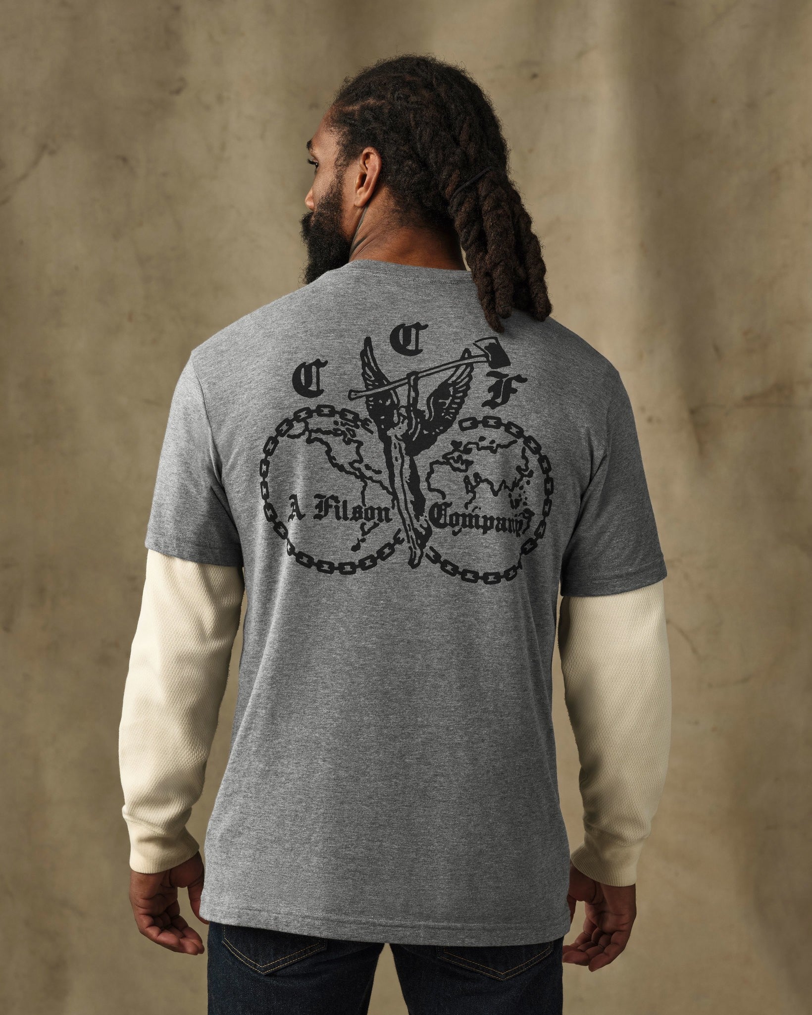 Union Graphic T-Shirt - Dark Gray Heather - Image 6