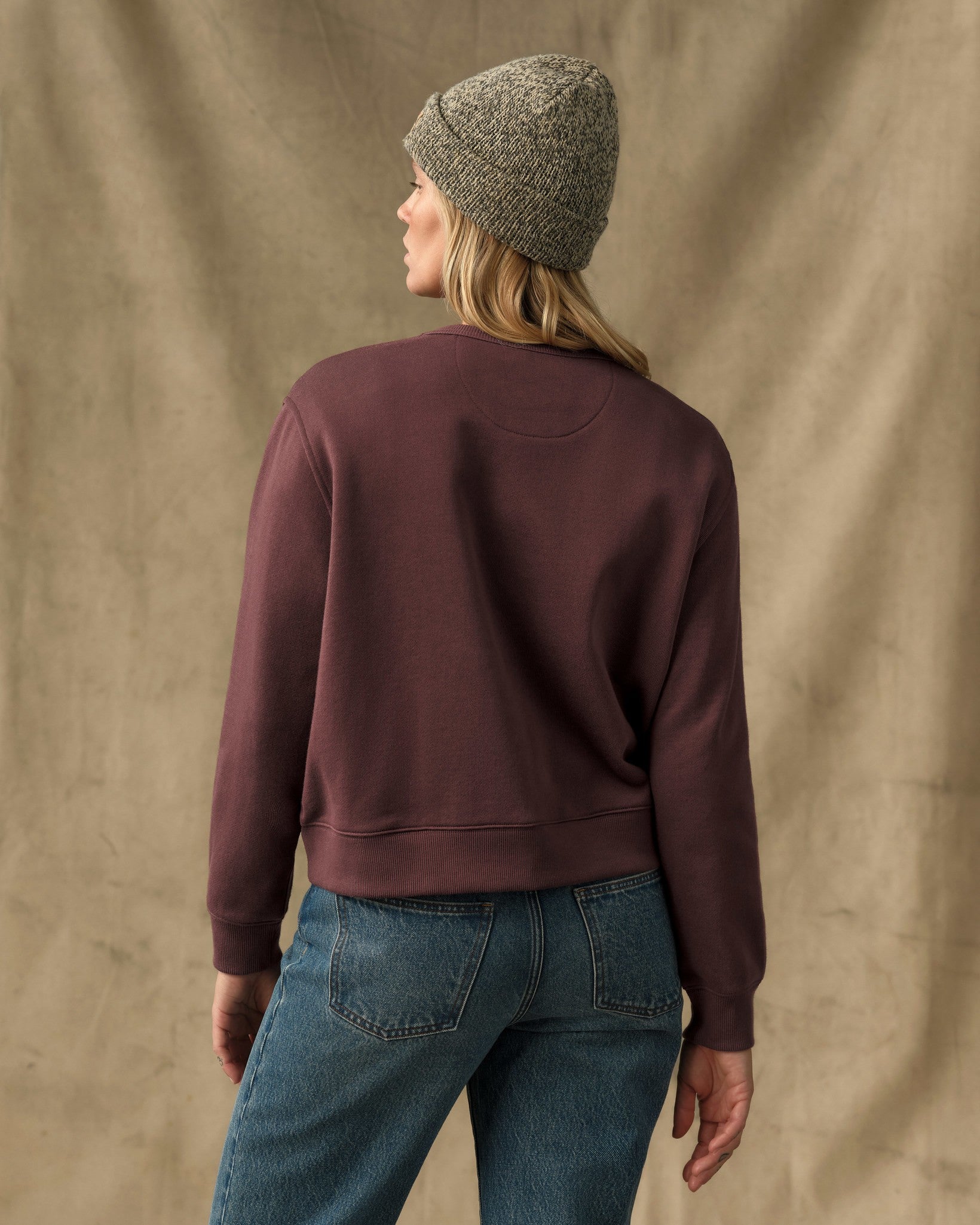 Women's French Terry Crewneck - Eagle Brown - Image 2