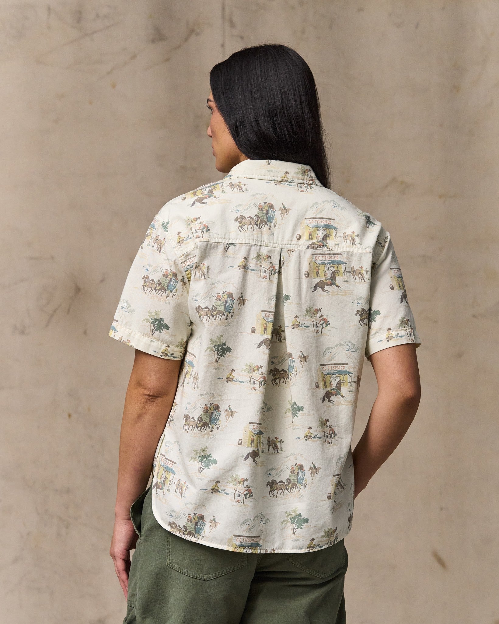Women's Twill Popover Shirt - Desert Natural Print - Image 2
