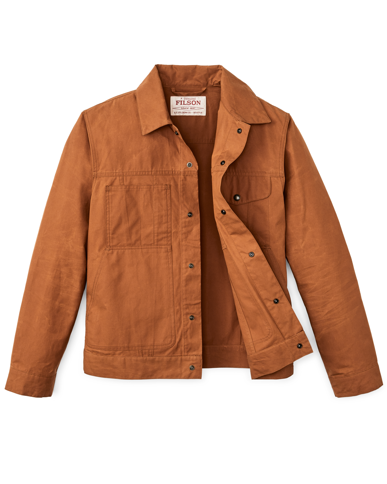 Dry Wax Short Cruiser Jacket - Bourbon - Image 4