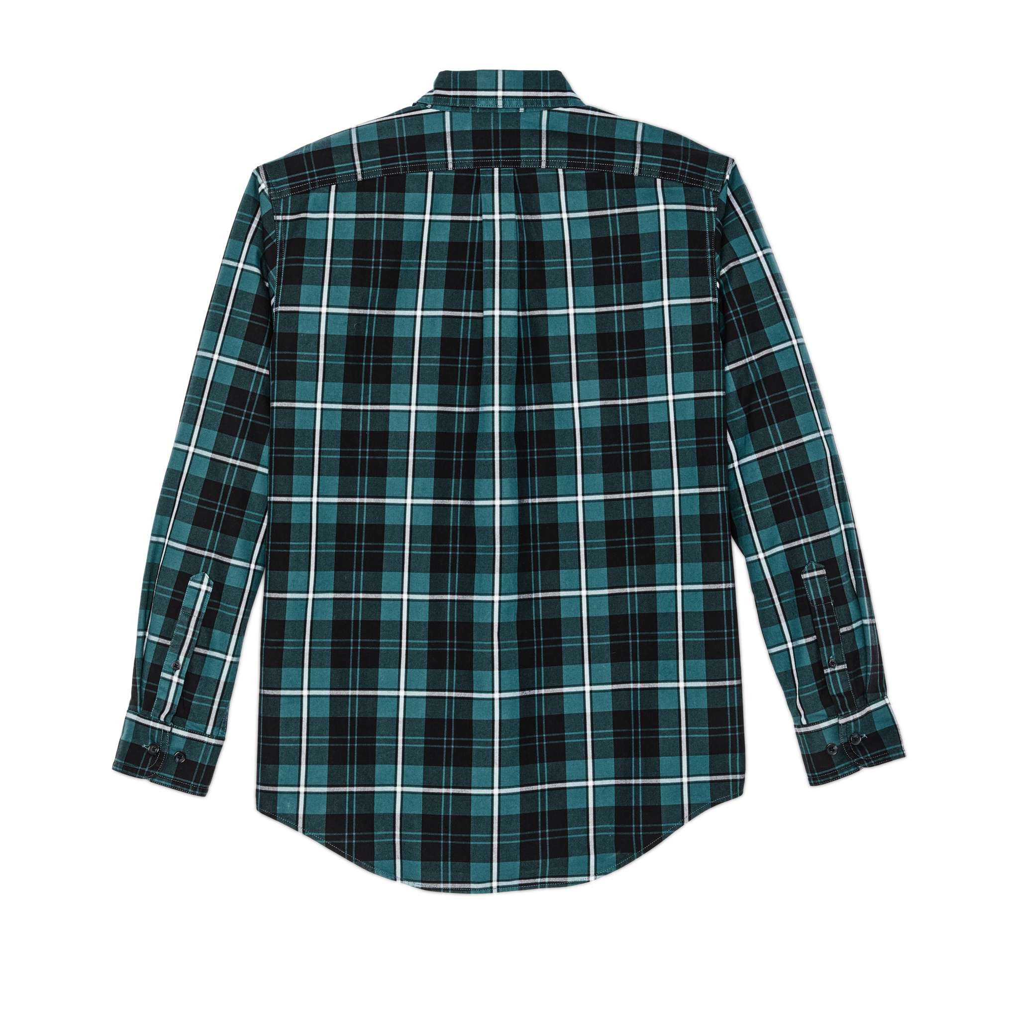 Lightweight Alaskan Guide Shirt - Petrol / Black / White Plaid - Image 2