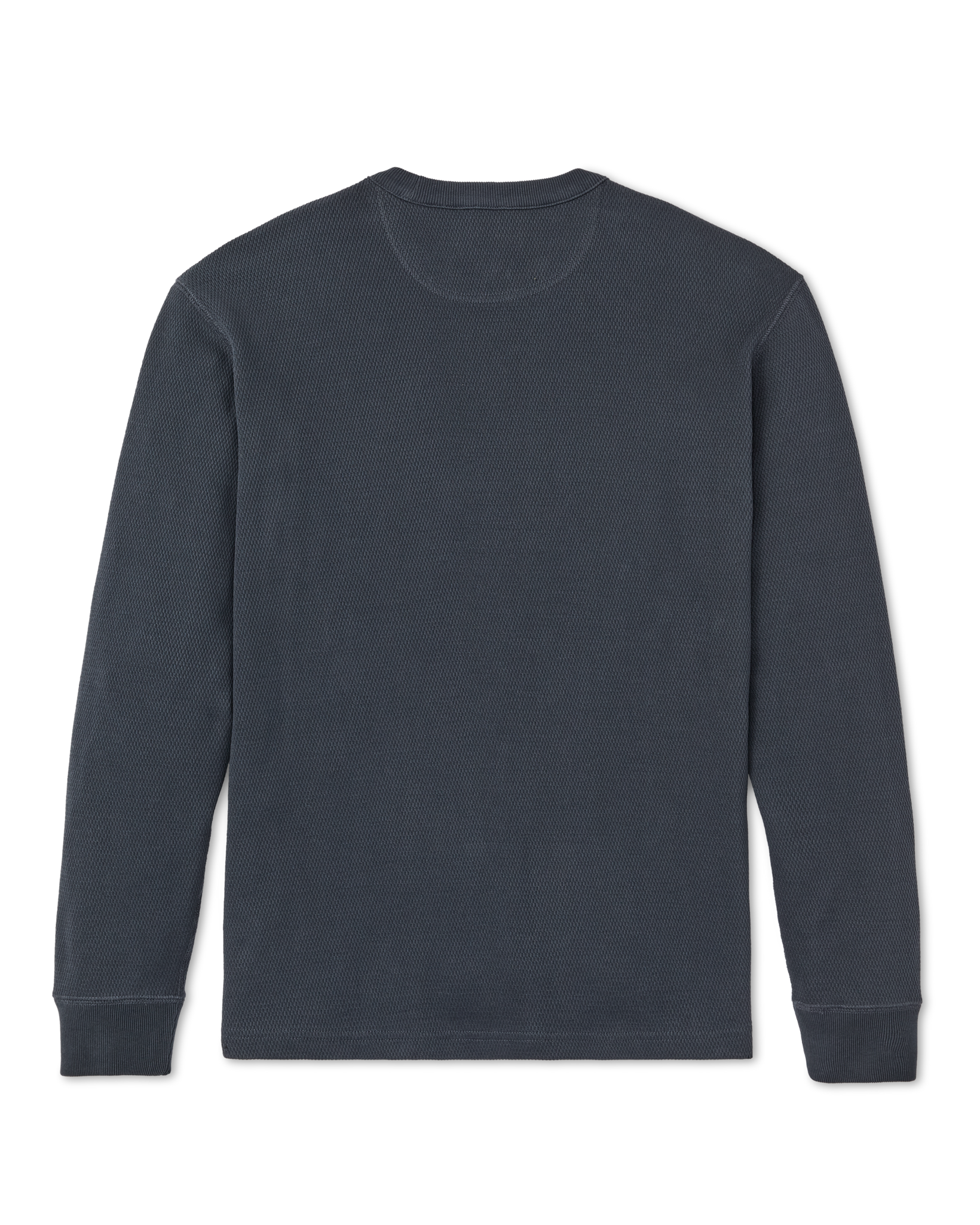 Waffle Knit Thermal Crewneck - Blue Mussel - Image 5