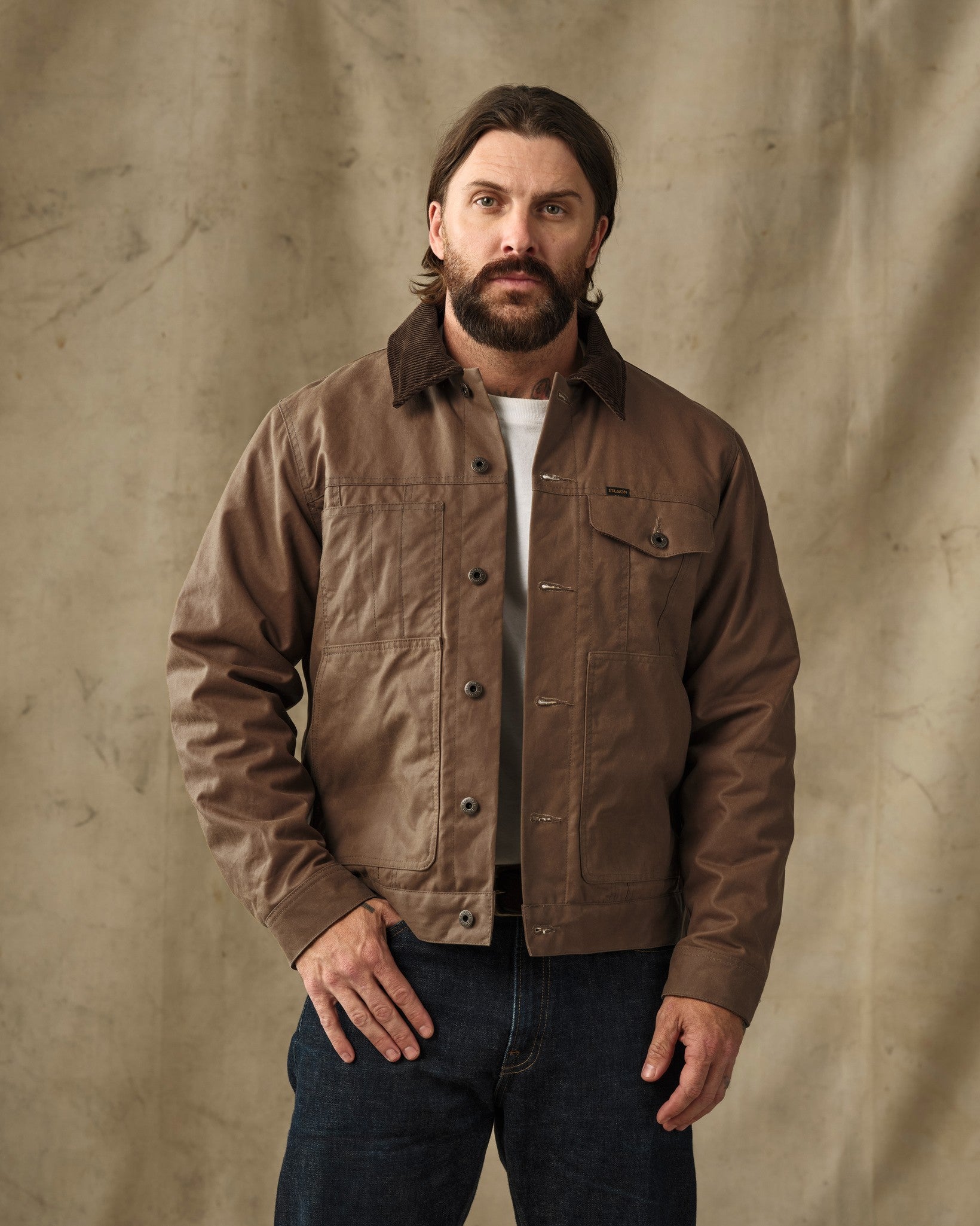 Insulated Short Cruiser Jacket - Dark Brown - Image 7