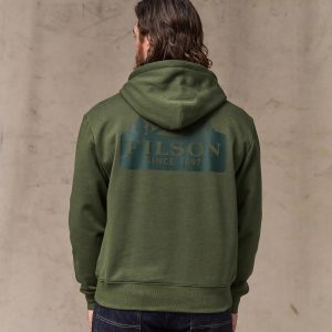 Alternative view of Scenic Graphic Hoodie - Surplus Green