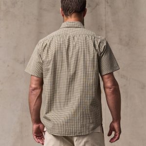 Alternative view of Short Sleeve Chambray Shirt - Coffee / Natural Plaid