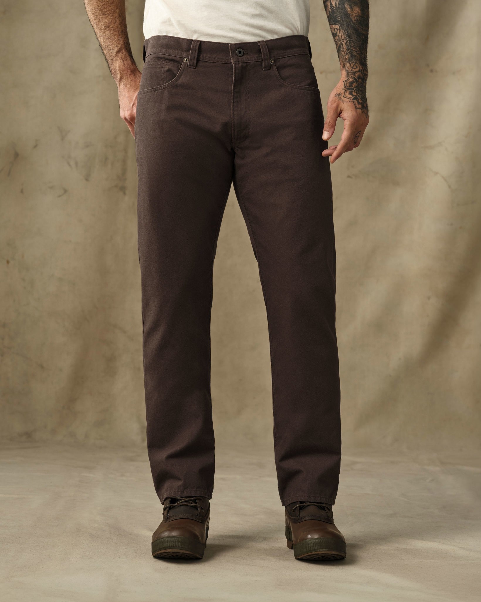 Dry Tin Cloth 5-Pocket Pants - Seal Brown