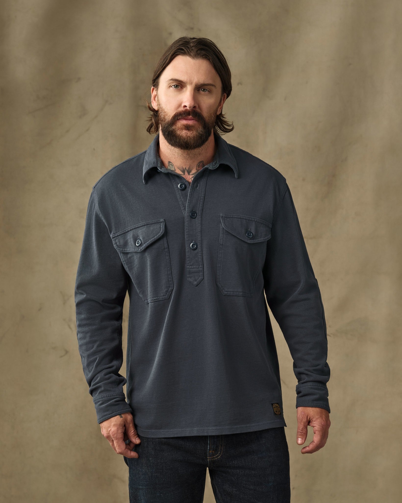 Field Knit Pullover Shirt - Bluefin