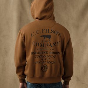 Alternative view of Stencil Graphic Hoodie - Whiskey