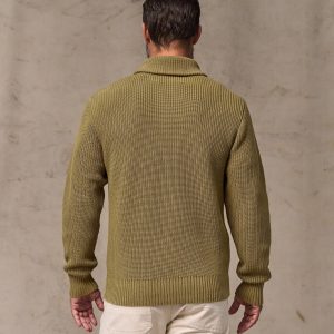 Alternative view of Vintage Cotton Shawl Neck Sweater - Cork