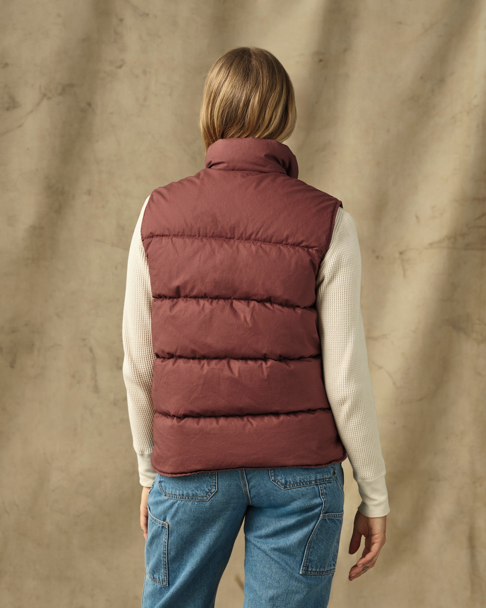 Women's Heritage Cotton Down Vest - Smoked Paprika - Image 2