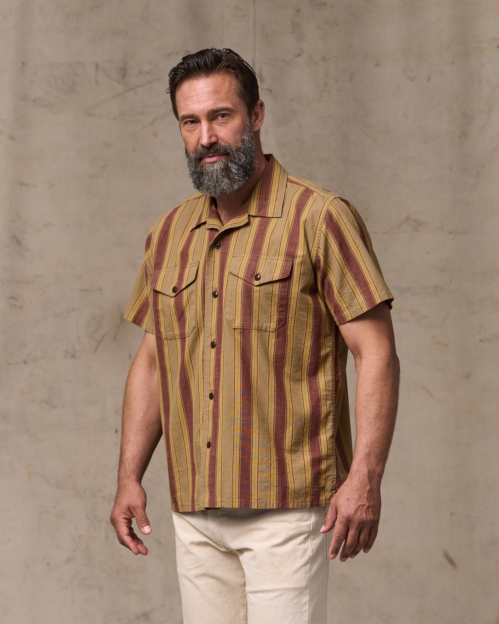 Chambray Camp Shirt - Brick / Tan - Image 4