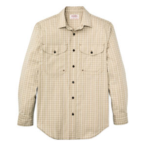 Twin Lakes Sport Shirt - Tan / Cream Plaid