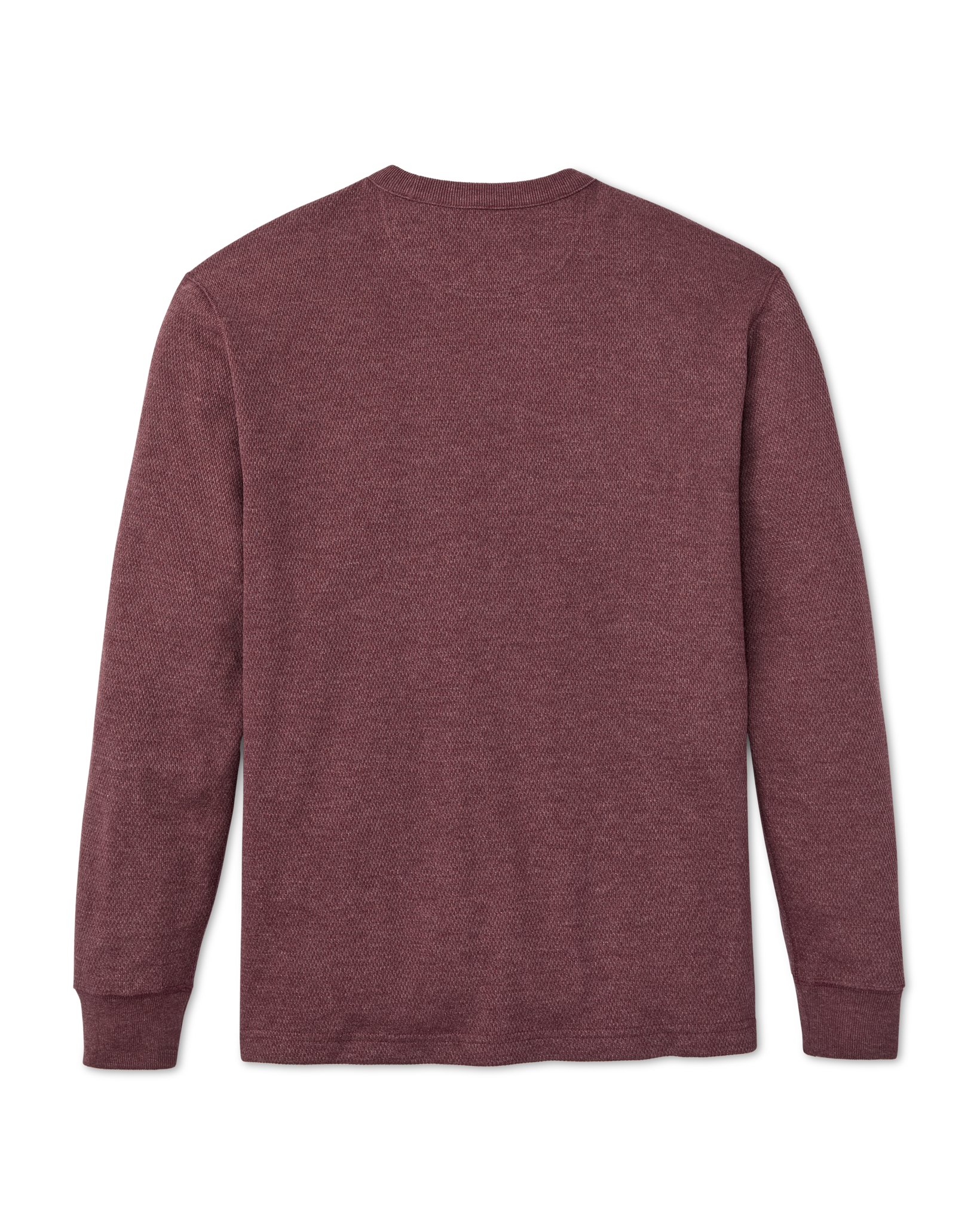 Waffle Knit Thermal Crewneck - Dark Port Heather - Image 5