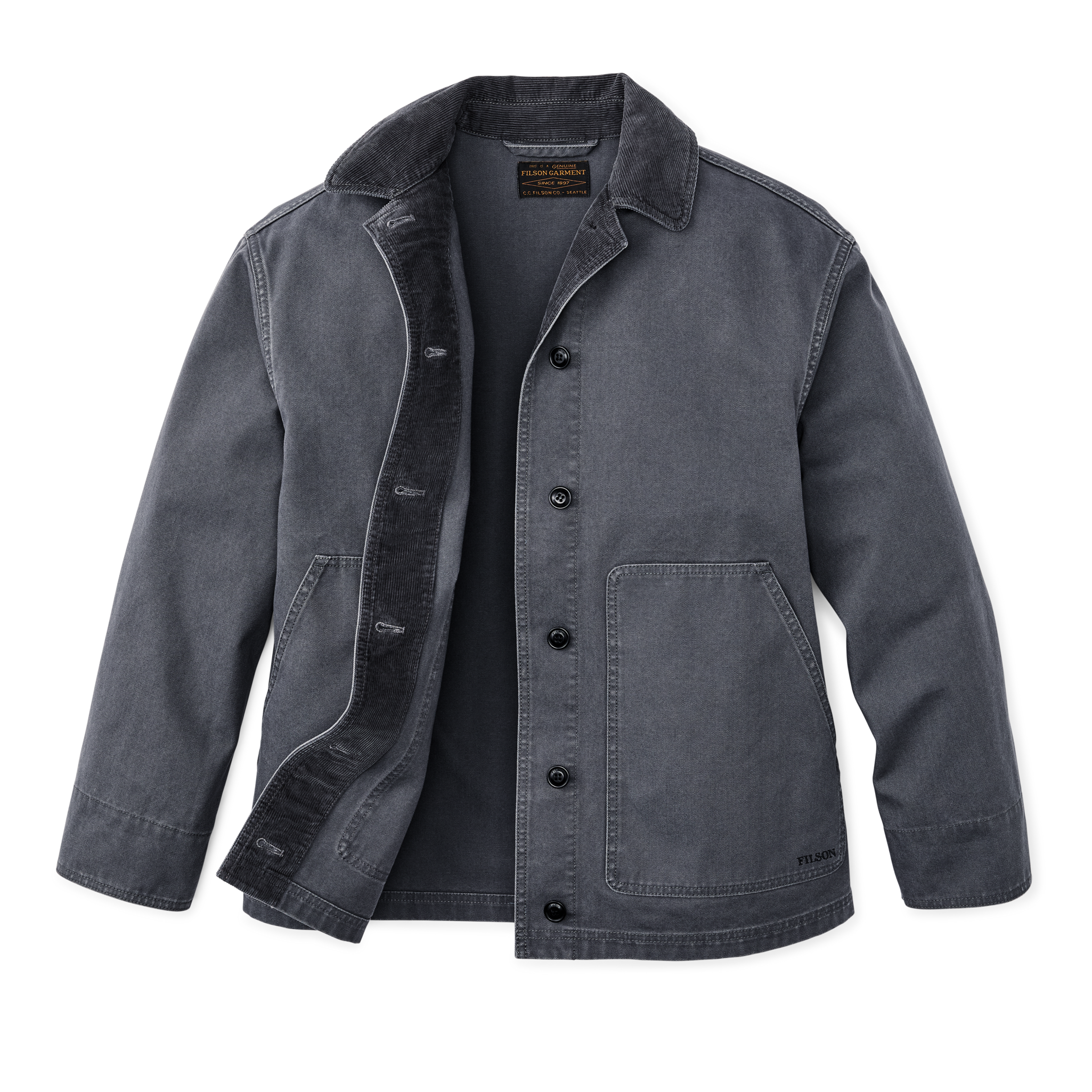 Women's Canvas Barn Coat - Storm Blue - Image 4