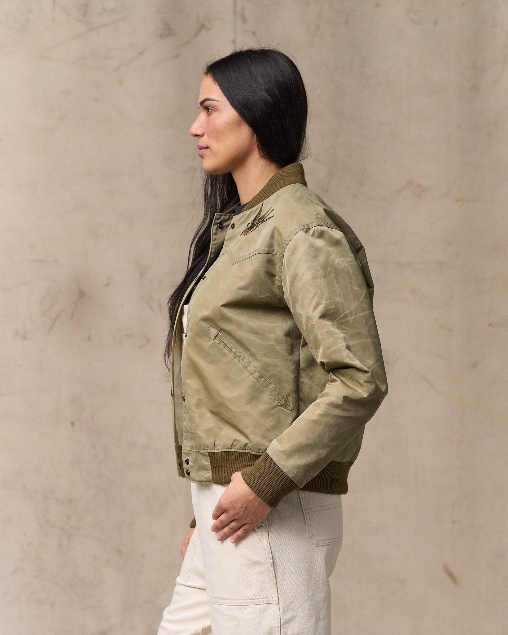 Women's Western Satin Jacket - Silver Sage - Image 3