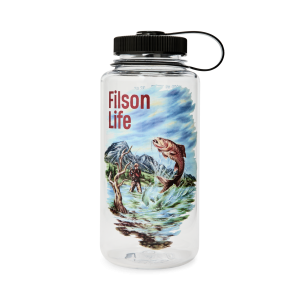 Fishing Graphic Nalgene Bottle - Clear