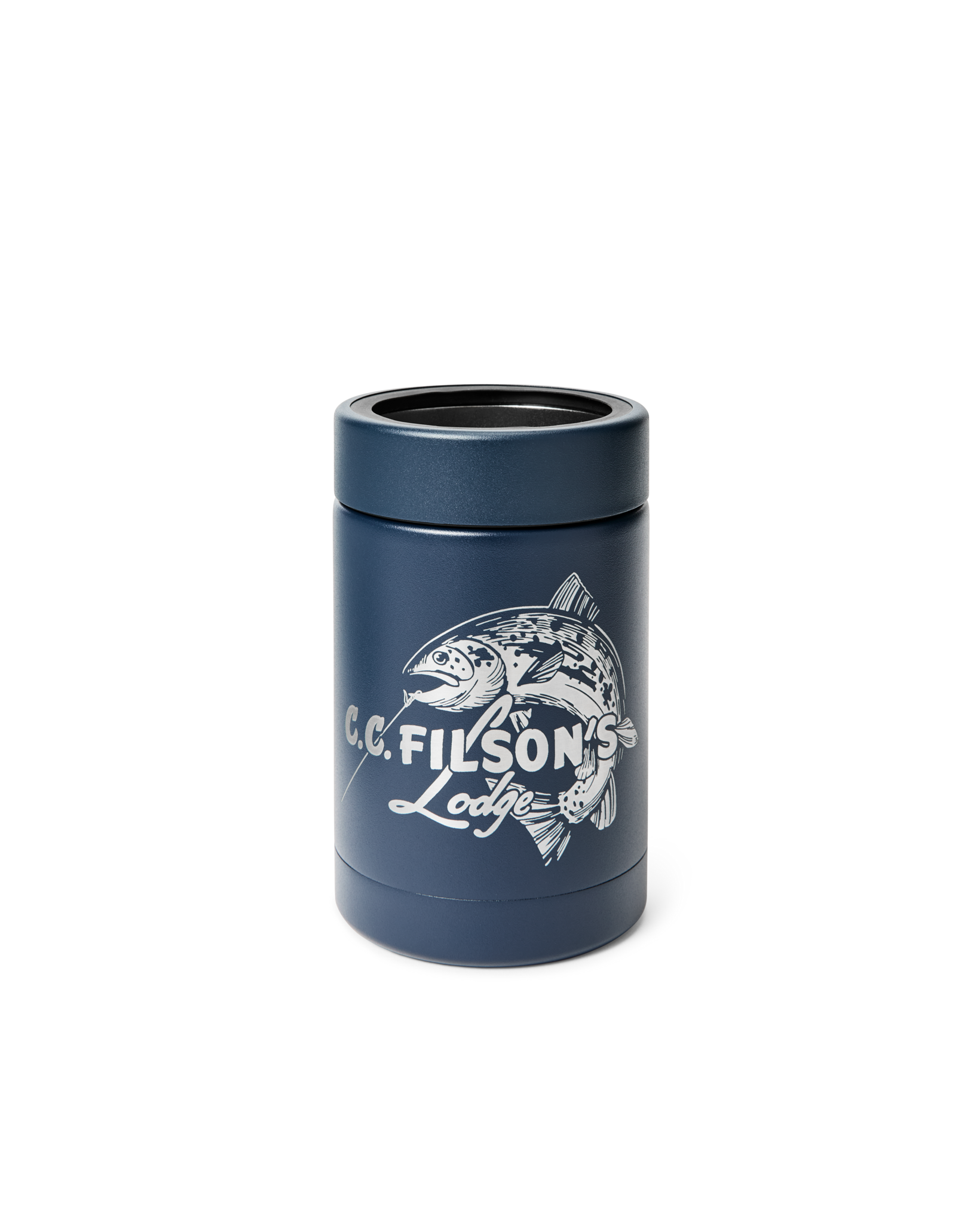 Trout Graphic Can Cooler 12-oz - Navy