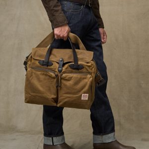24 Hour Tin Cloth Briefcase - Dark Tan