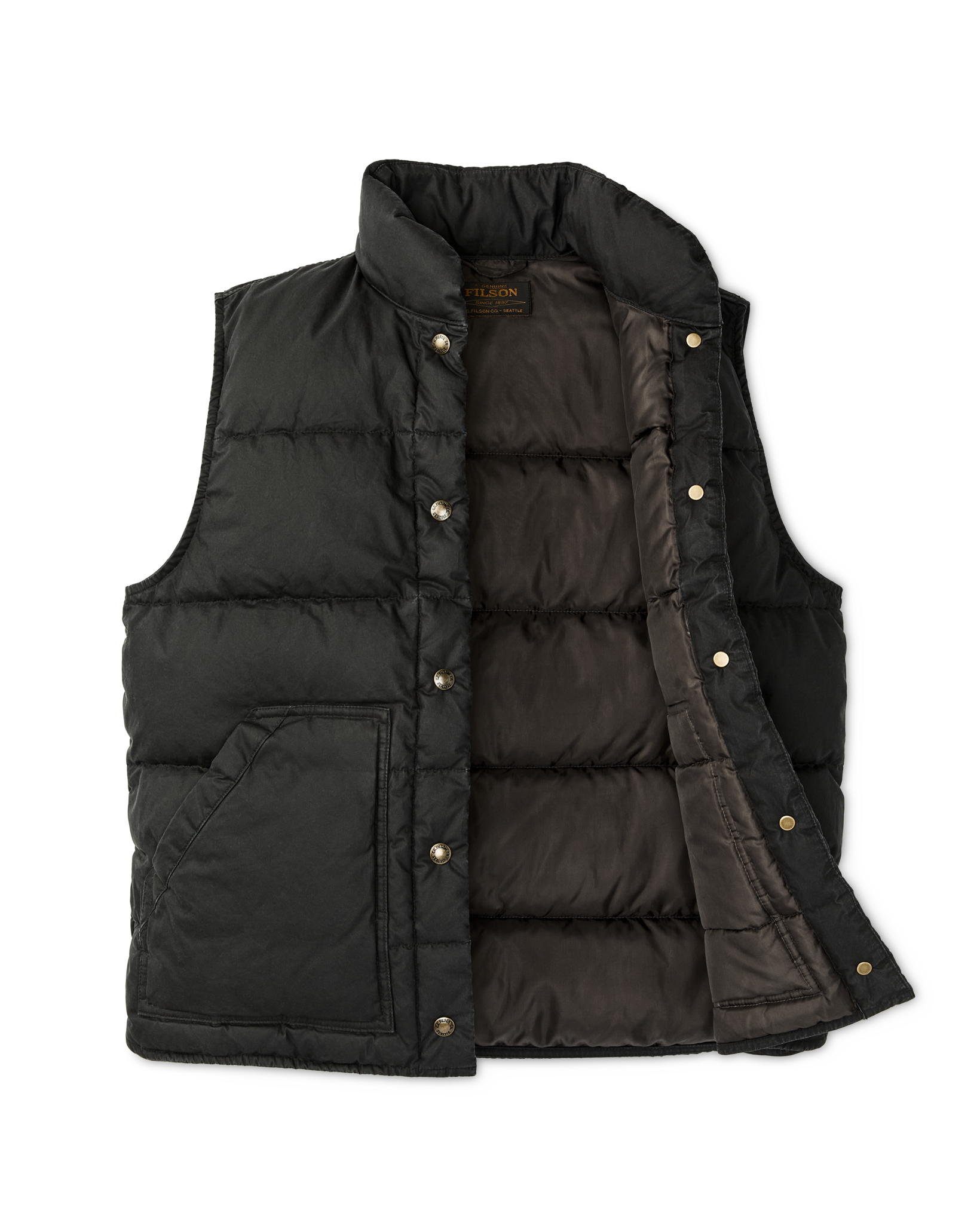 Women's Heritage Cotton Down Vest - Black - Image 7