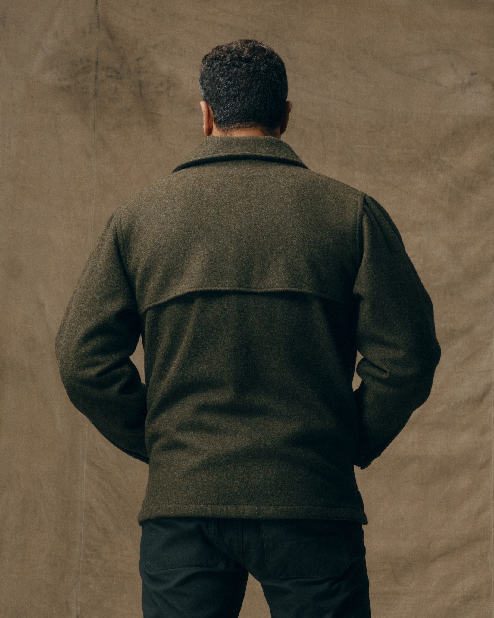 Mackinaw Wool Cape Coat - Forest Green - Image 7