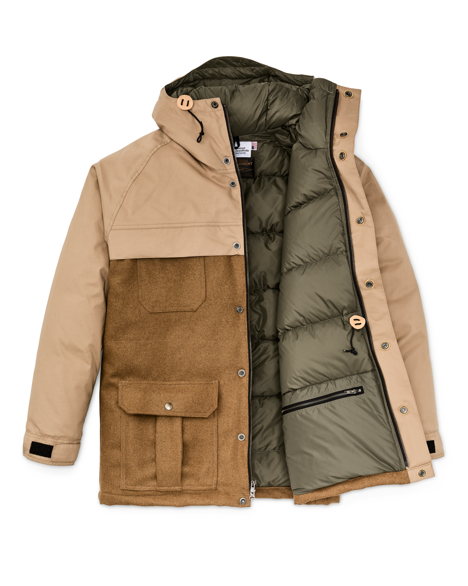 Filson X Crescent Down Works Parka - Dark Tan / Tan - Image 10
