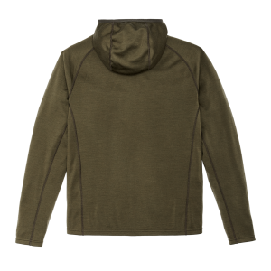Alternative view of 400g Merino Wool Hoodie - Dark Olive