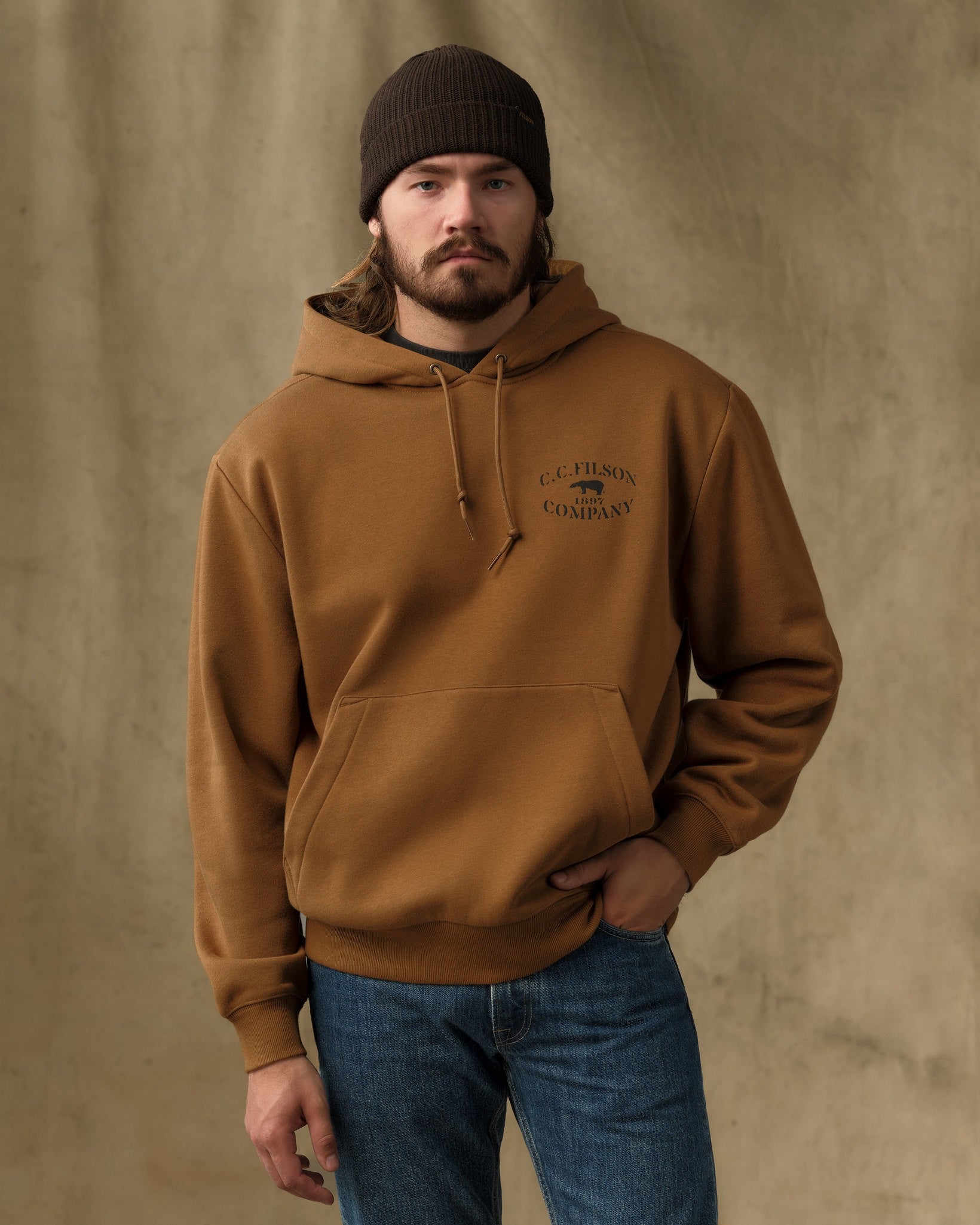 Stencil Graphic Hoodie - Whiskey