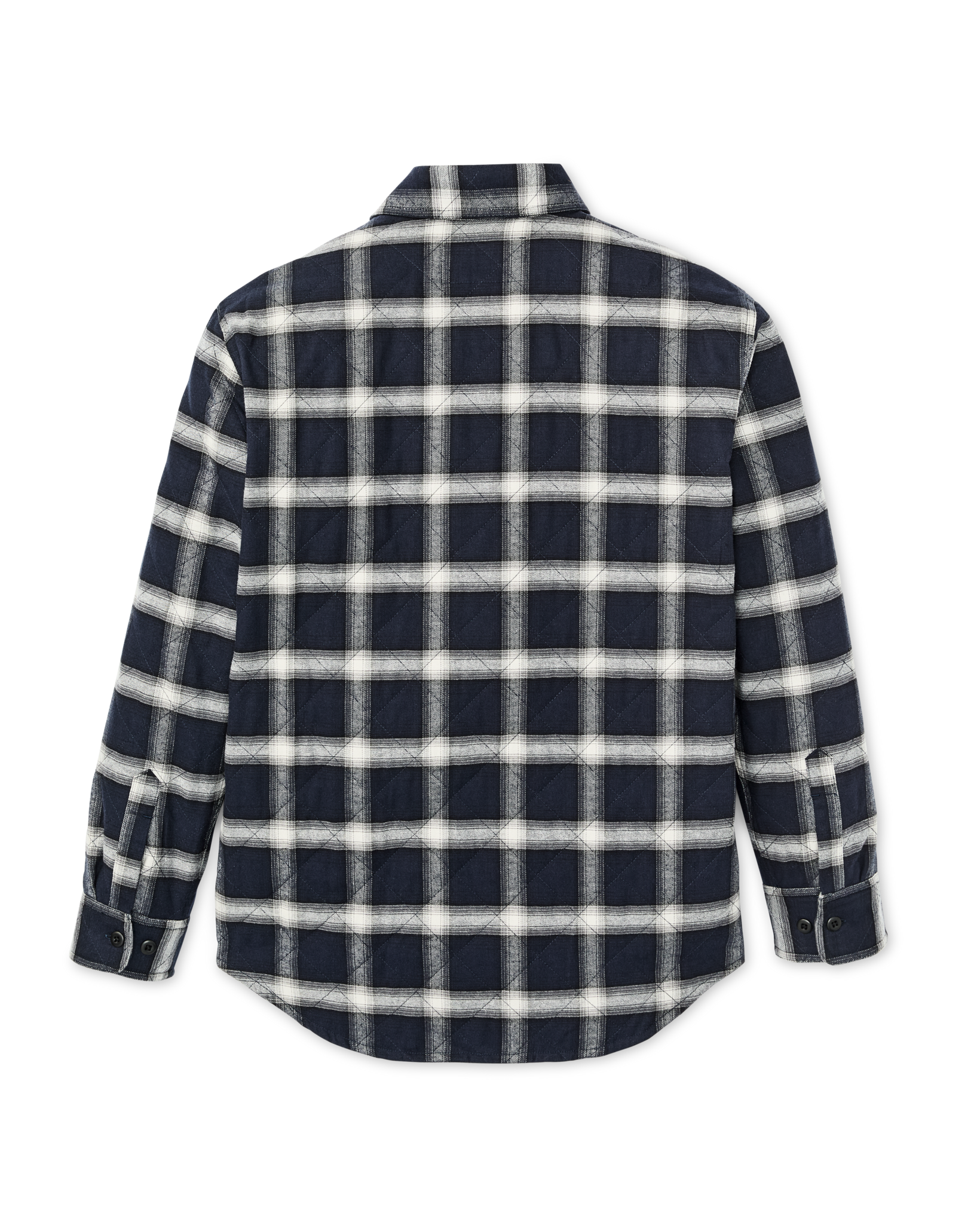 Insulated Flannel Jac-Shirt - Navy / Cream Plaid - Image 6