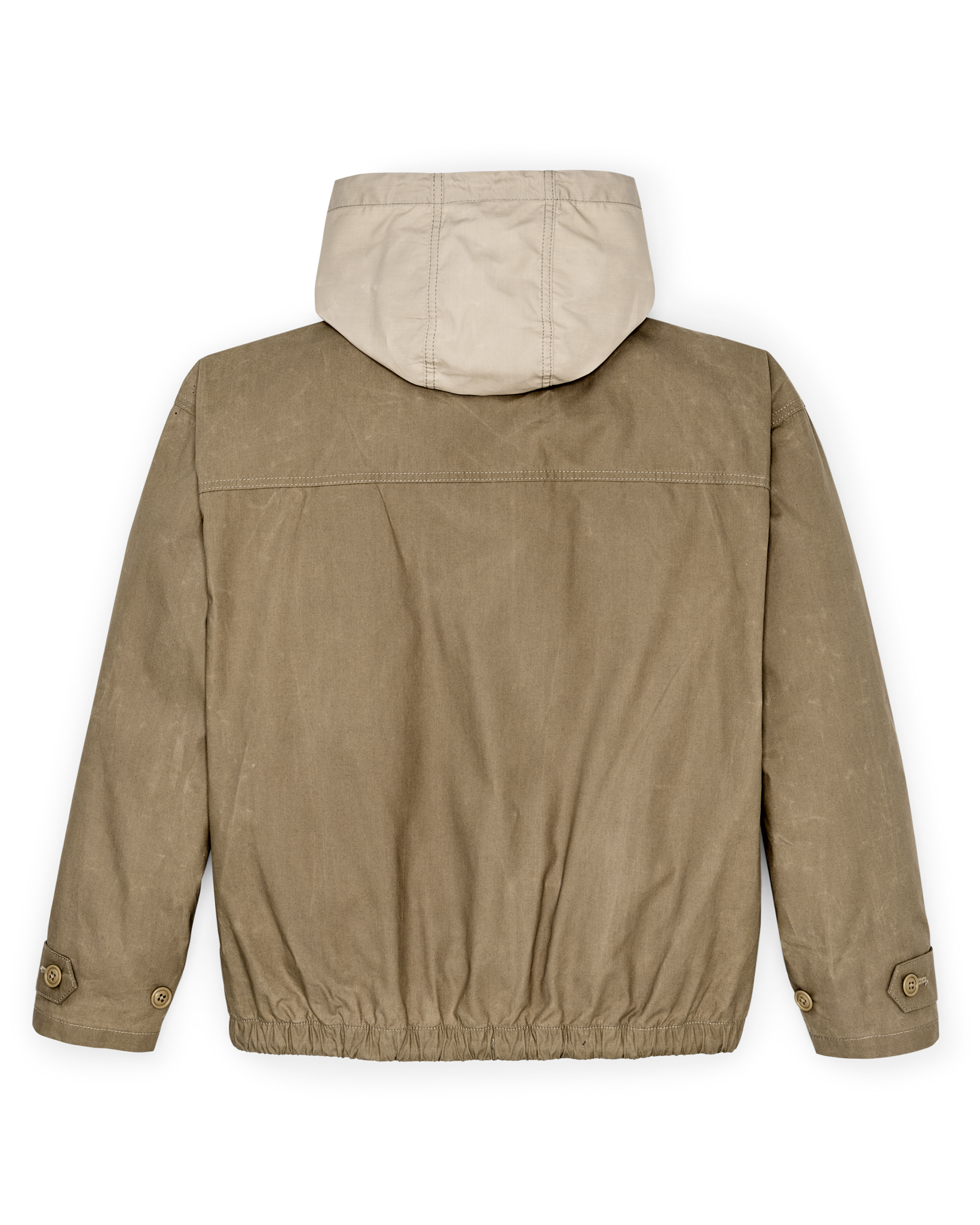 Women's Dry Wax Hooded Popover - Khaki / Quail Tan - Image 6