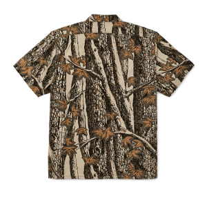 Rustic Short Sleeve Camp Shirt - Maple Bark Camo / Tan