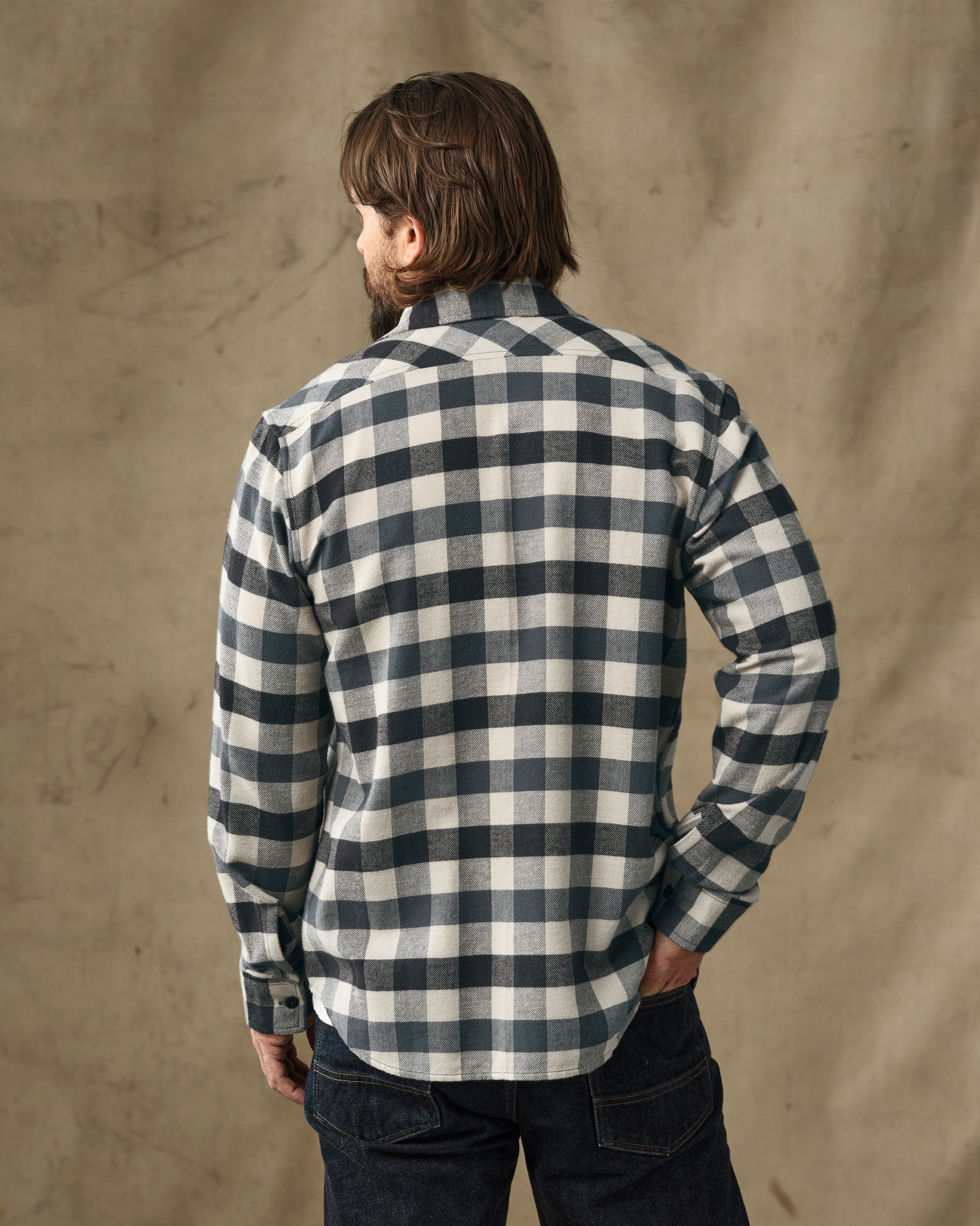 Rangeland Flannel Shirt - Charcoal / Steel Plaid - Image 2