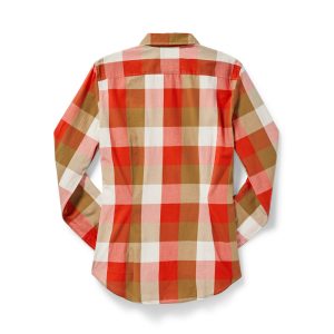 Alternative view of Wmn's Hyland Shirt - Red/tan/cream Plaid