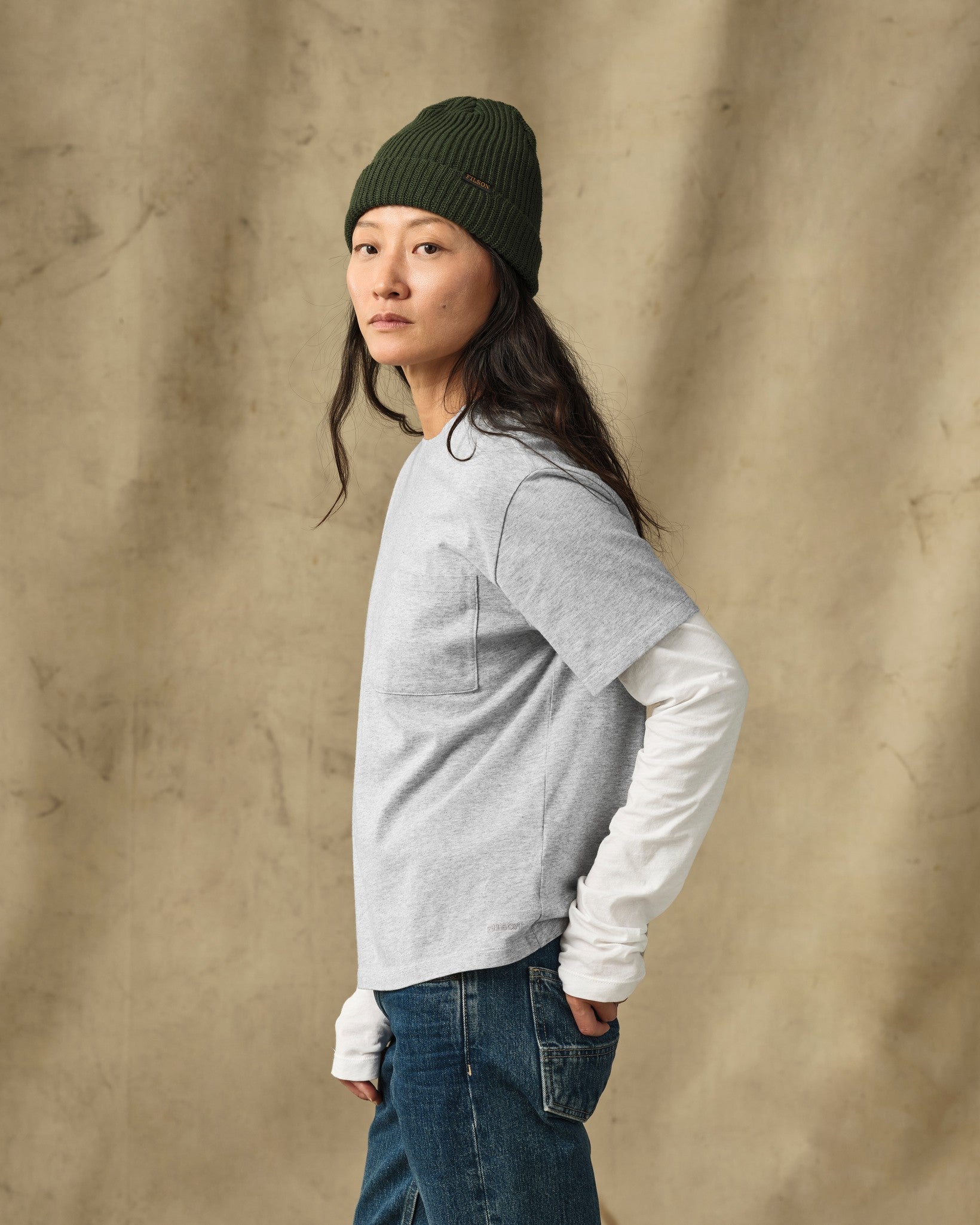 Women's Short Sleeve Pocket Tee - Heather Gray - Image 2