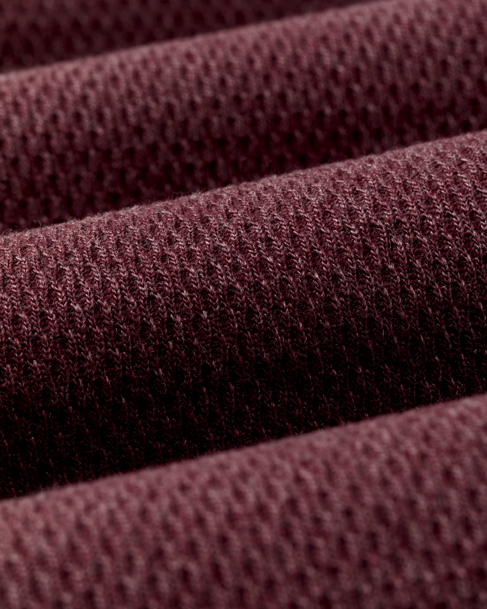 Waffle Knit Henley - Dark Port Heather - Image 7