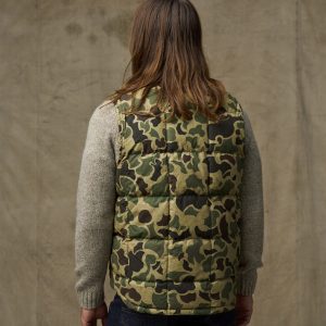 Alternative view of Waxed Down Vest - Tundra Shrub Camo
