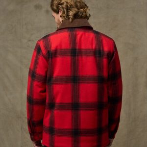 Alternative view of Spokane Insulated Cruiser Jacket - Red / Black Windowpane