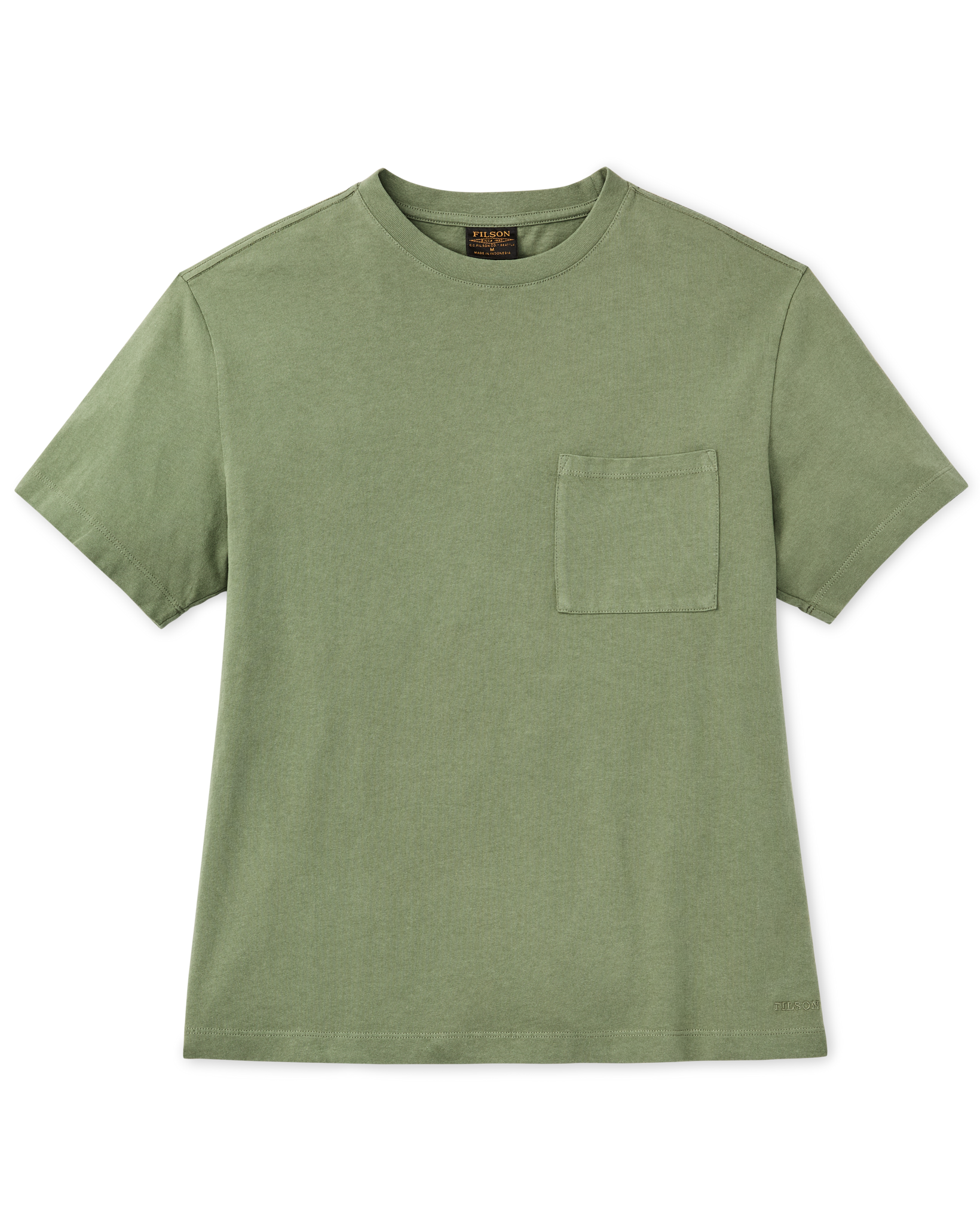 Women's Short Sleeve Pocket Tee - Washed Fatigue Green - Image 4