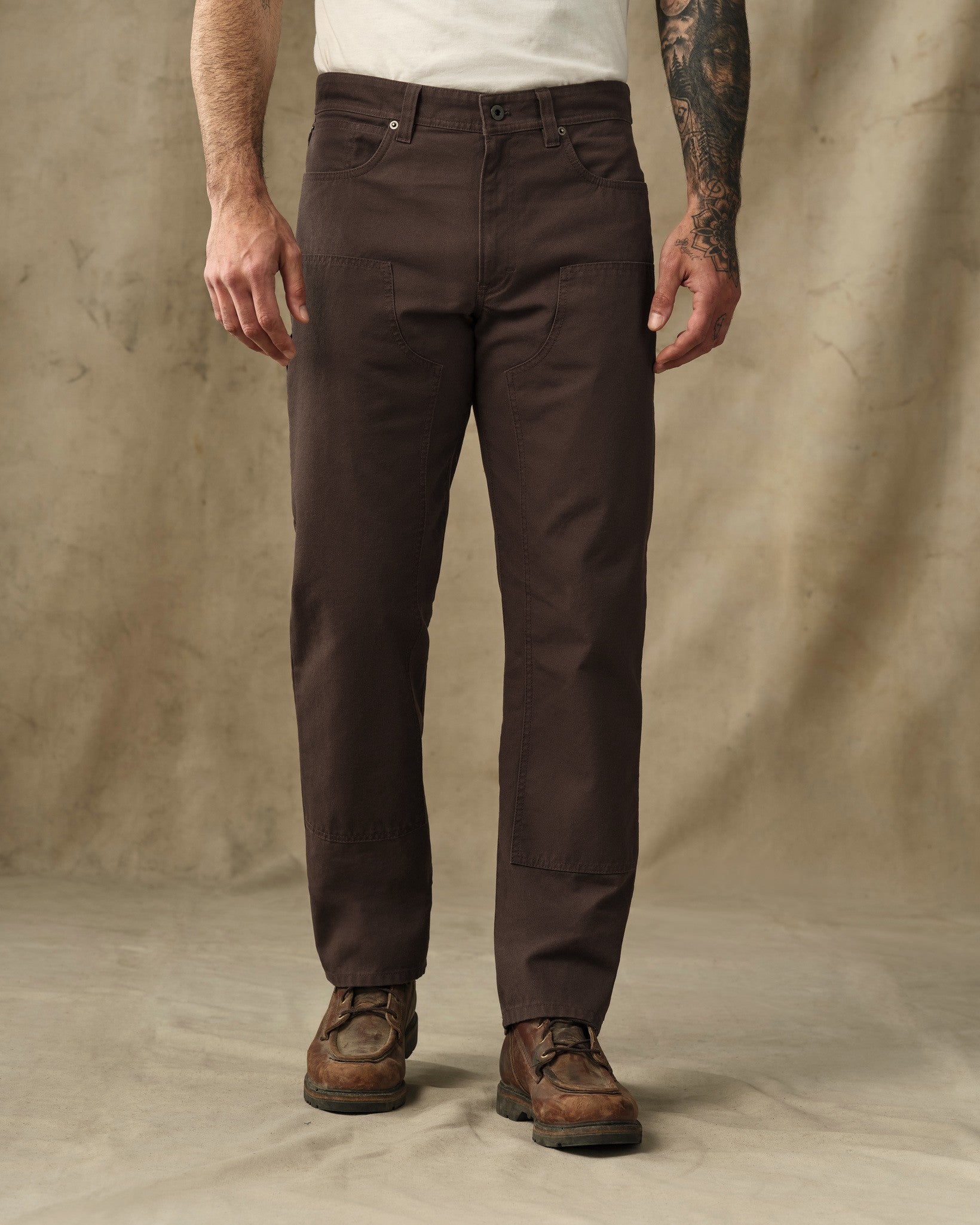 Dry Tin Double Front Pants - Seal Brown