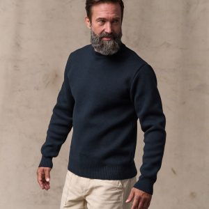 Alternative view of Cotton Crewneck Guide Sweater - Dark Navy