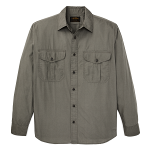 Washed Feather Cloth Shirt - Olive Gray