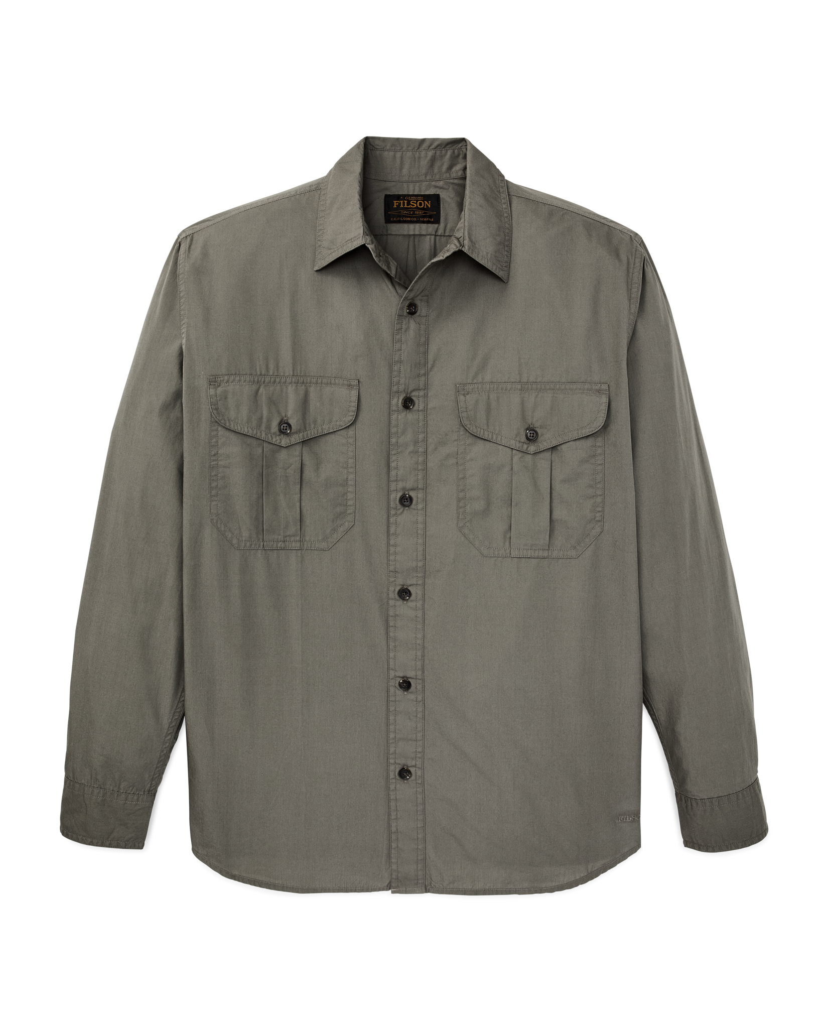 Washed Feather Cloth Shirt - Olive Gray