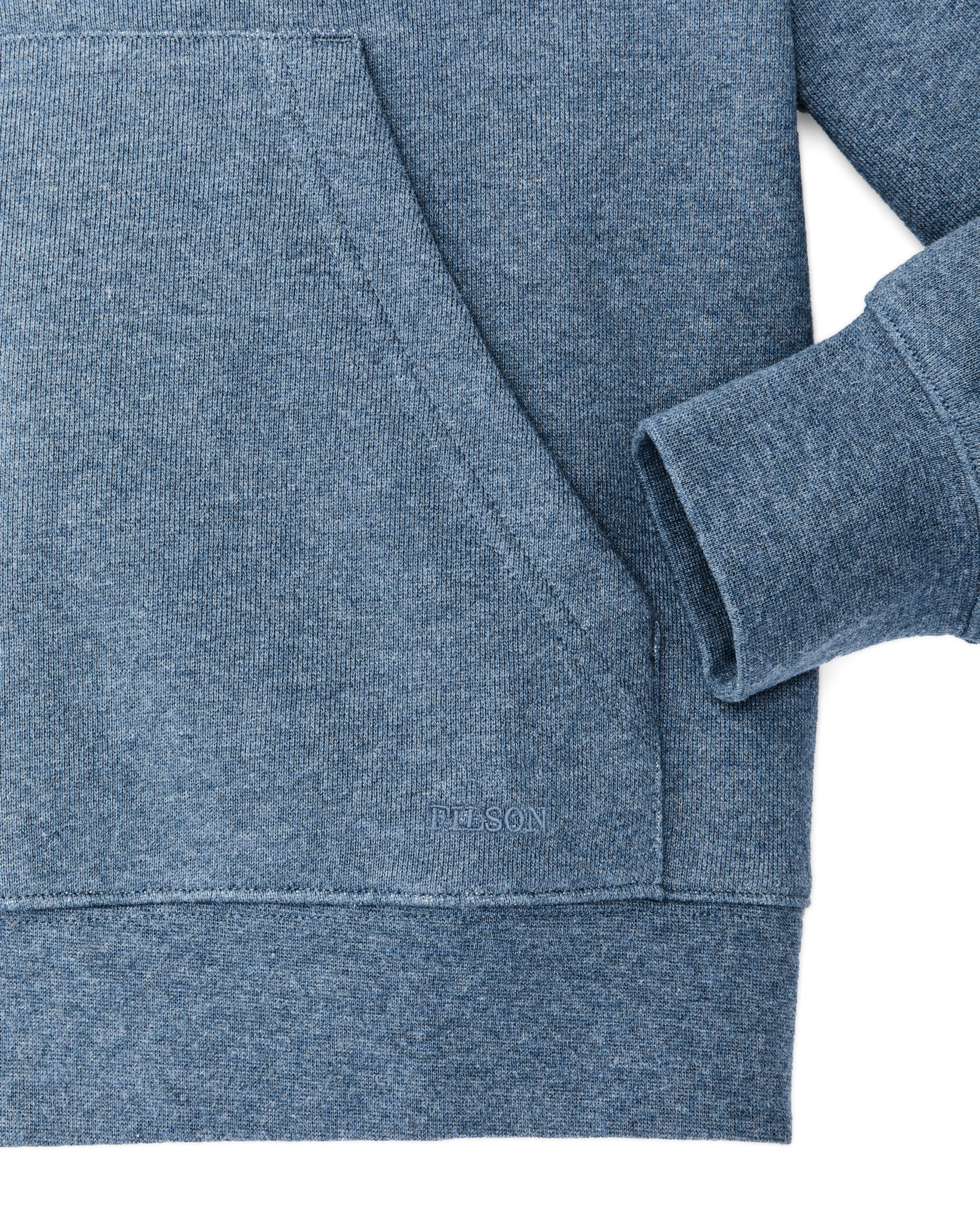 Women's French Terry Half-zip Hoodie - Light Blue - Image 7