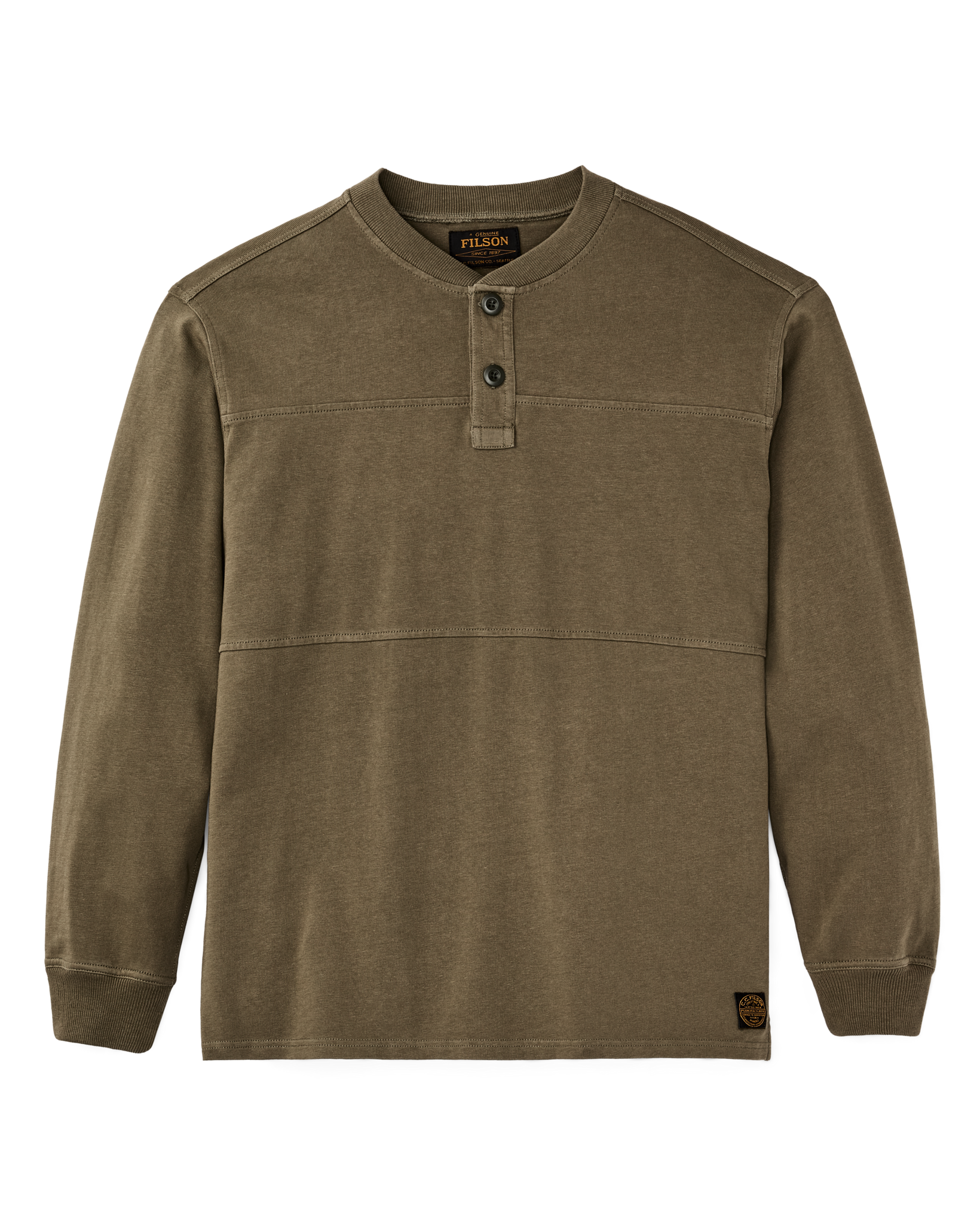 Field Knit Henley - Military Olive - Image 4